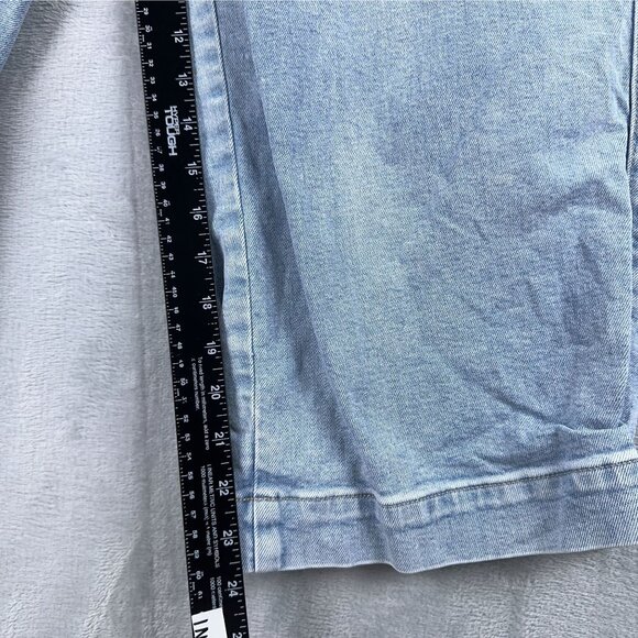 Talbots Wide Leg Jeans Crop Womens Size 16W High Rise Rhodes Wash Denim Blue - Picture 10 of 13